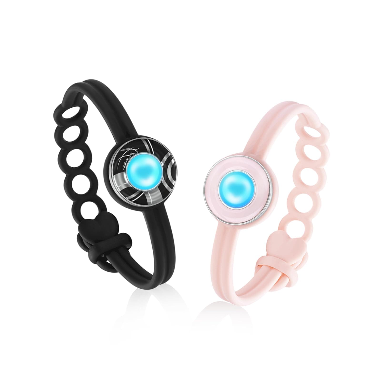 Long Distance Touch Bracelets for Love, Vibration & Light Up Pairing Bracelets, Gifts for Mother-Daughter, Sisters, Women's Fashion Smart Jewelry, One-to-One Bluetooth Pairing via App