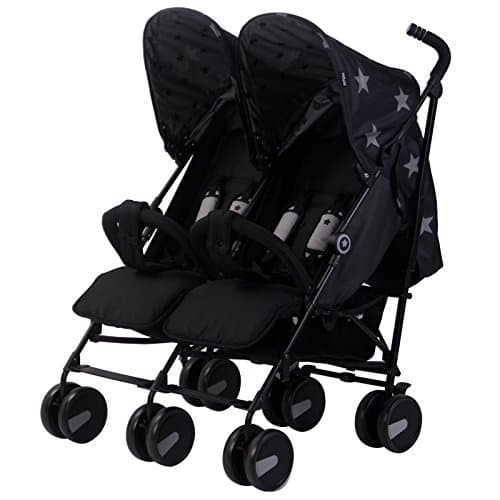 My Babiie MB22 Black Stars Twin Stroller