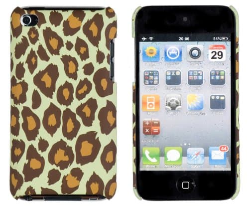 Pistachio Green Leopard Embossed Hard Case for Apple iPod Touch 4, 4G (4th Generation)