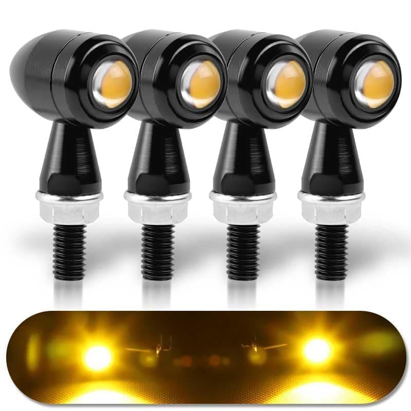 Original Bullet Shape Turn Signal Lights Indicator Universal for All Bikes Models Turn Signal Lights Motorcycle (4), LED