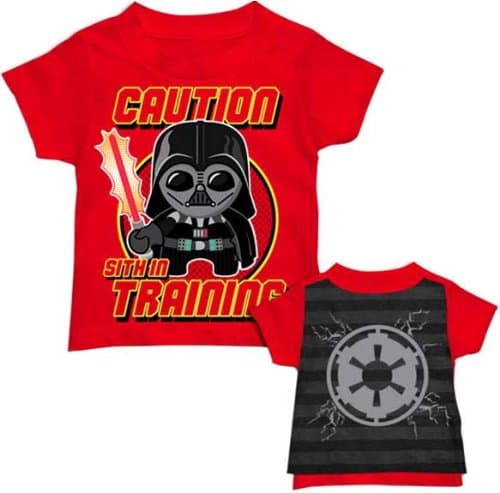 Star Wars Darth Vader Sith In Training Toddler Tee T-Shirt With Cape (2 Toddler)