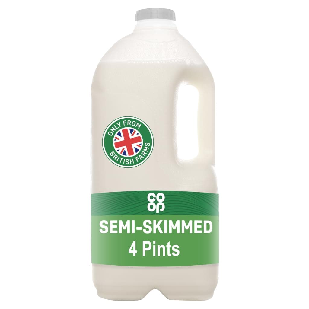Co-op British Fresh Semi-Skimmed Milk, 4 Pints