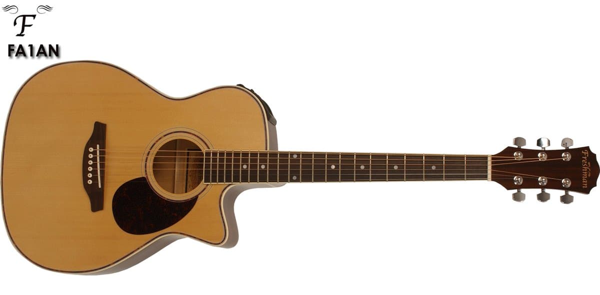 Freshman FA1AN Folk Electro Semi Acoustic Guitar