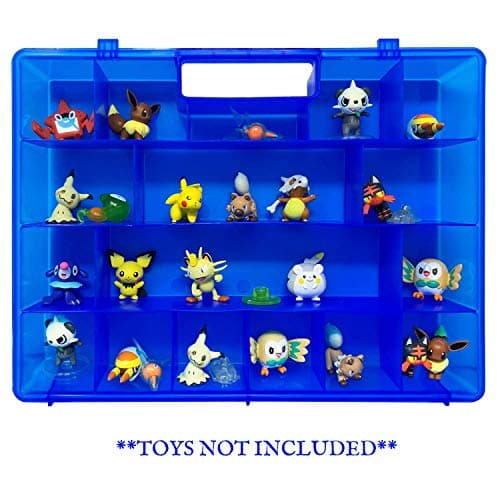 Life Made Better Improved Blue Storage & Carrying Case Toy Mini Figure Organizer, Compatible with Pokemon Figures. This Box is Not Created by Pokemon