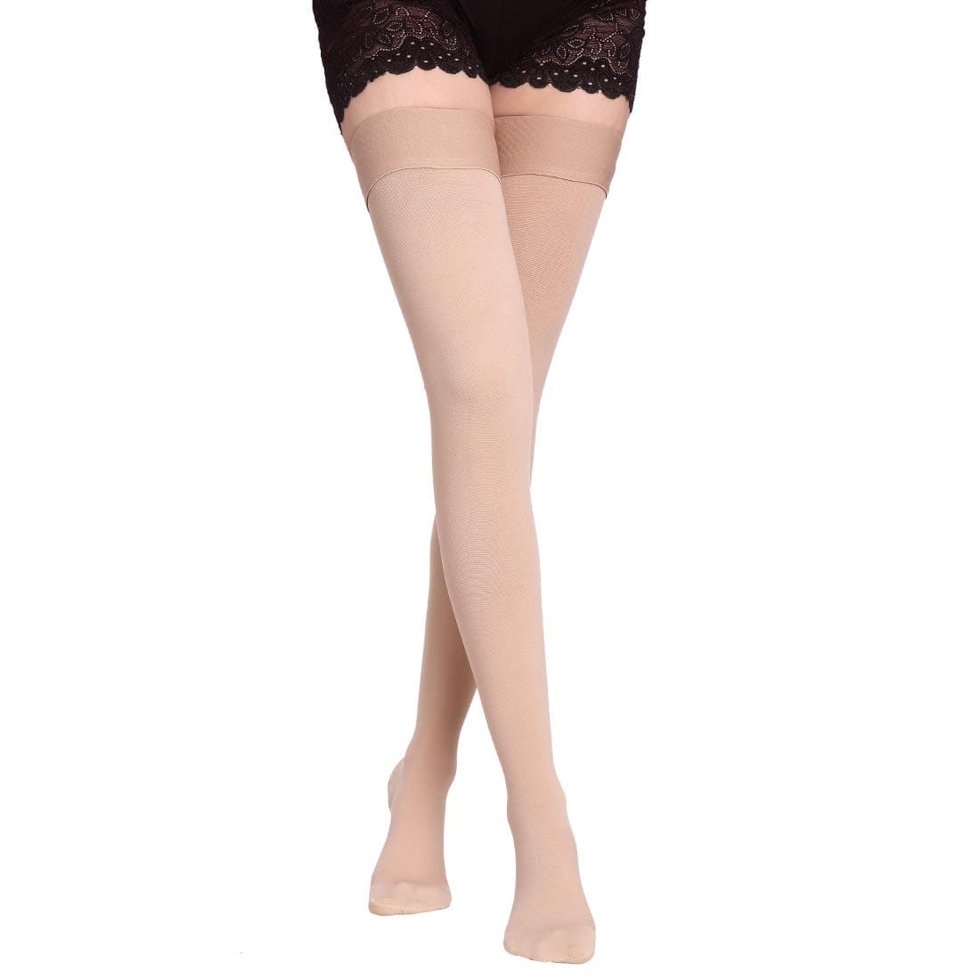 Thigh High Compression Socks for Men & Women, 20-30 mmHg Compression Stockings.