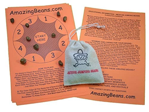 Sack of 50+ Live Mexican Jumping Beans. Includes Educational Game Sheets.