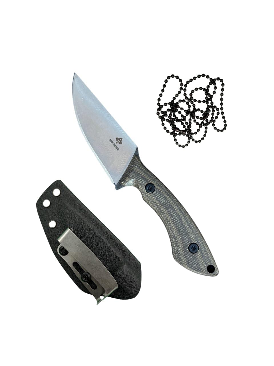 Fixed Blade, 3D Micarta Scales, EDC With Kydex Sheath, Ideal for Skinning, Survival, Camping, Hunting & Outdoors, Tactical Full Tang Knife (B_013)
