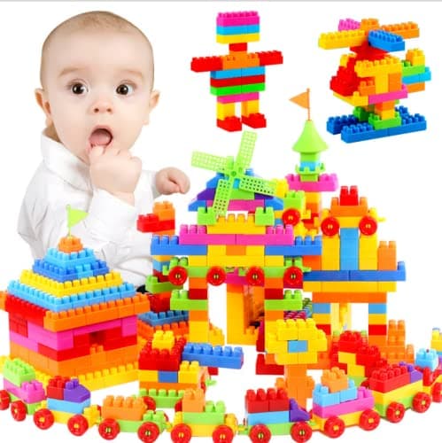 - AEXONIZ TOYS Plastic Cube Building Blocks - 100Pcs, Multicolor Bulk Plastic Educational Stacking Counting Interlocking Smart City Building Block for Indoor, Outdoor for Kids