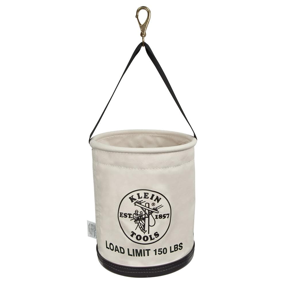 5109SLR Canvas Bucket, All-Purpose Tool Bucket with Plastic Bottom with Drain Holes, Load Rated Up to 150-Pounds