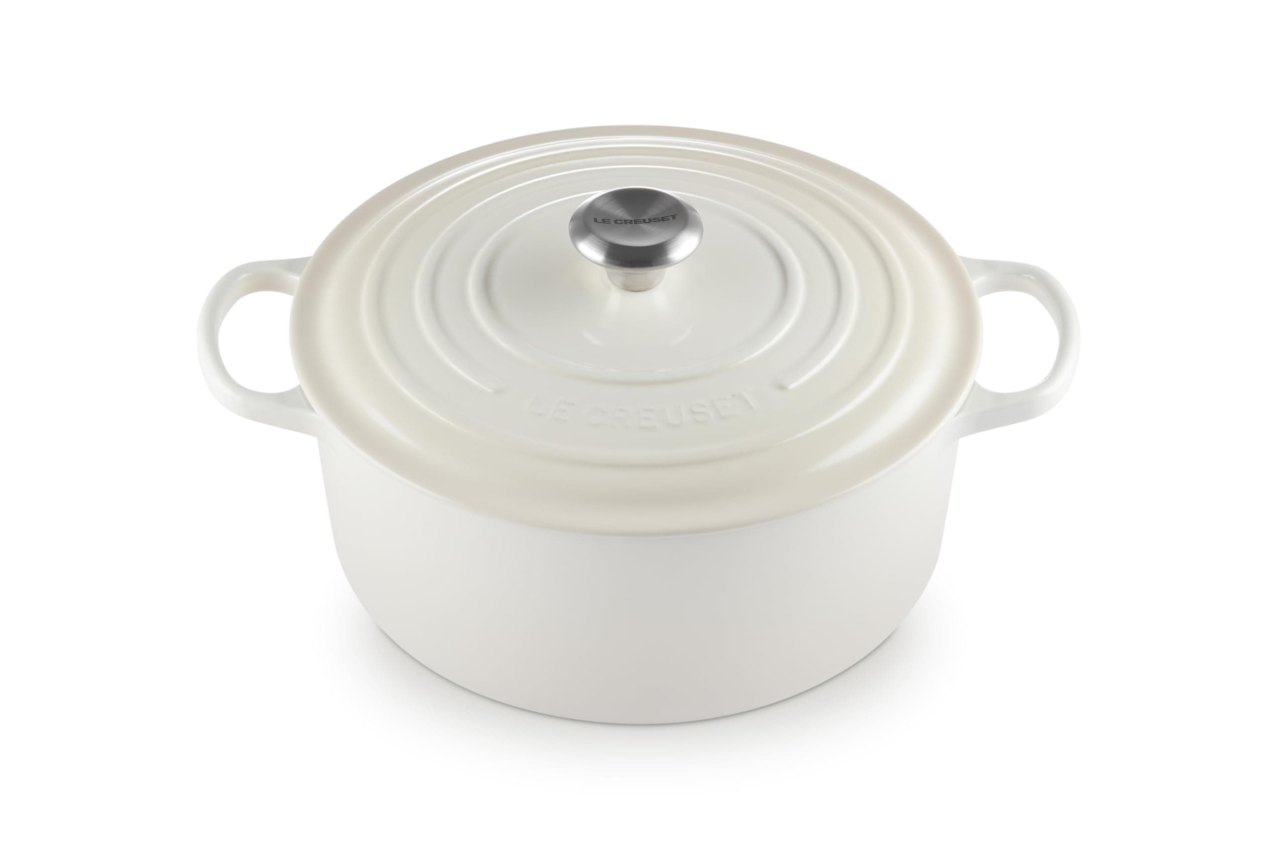 Le Cresuet Evo Round Casserole (Meringue, 28 cm)