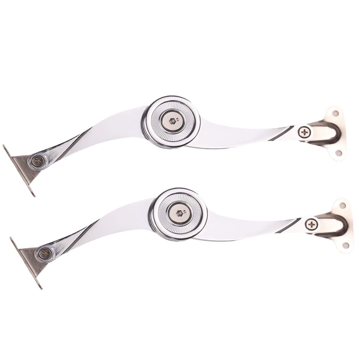 Lid Support Hinge, Folding Lid Stay Hinge, Lid Lift Up Stay Buffer Damper for Kitchen Cabinet Door Cupboard Toy Box (Pack of 2)