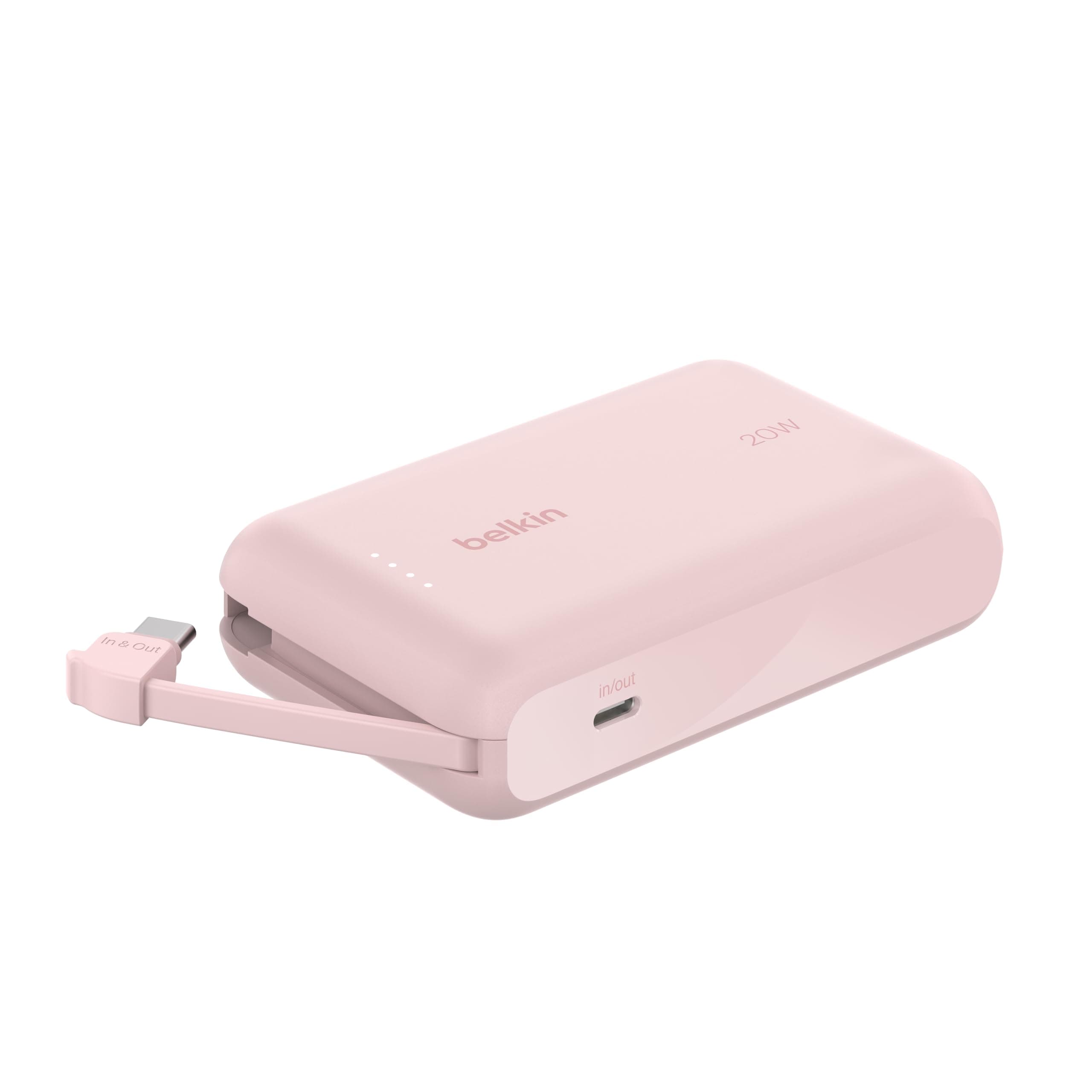 Fast Charge, Portable with Integrated Cable 10K PD 20W - Fast Charge -C Power Delivery, iPhone Fast Charging for iPhone 17 Series, iPad Pro, Galaxy S25, More