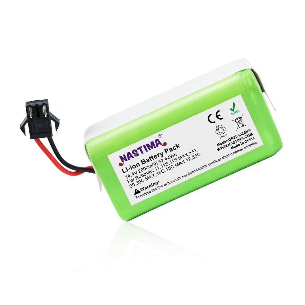 NASTIMA 14.4V Li-ion Battery Replacement for Eufy RoboVac and Ecovacs Deebot | Compatible with Eufy 11, 11S, 15C, 25C, 30C, G10, G20, G30 & Ecovacs N79, N79S, DN622 | 2600mAh Long Runtime