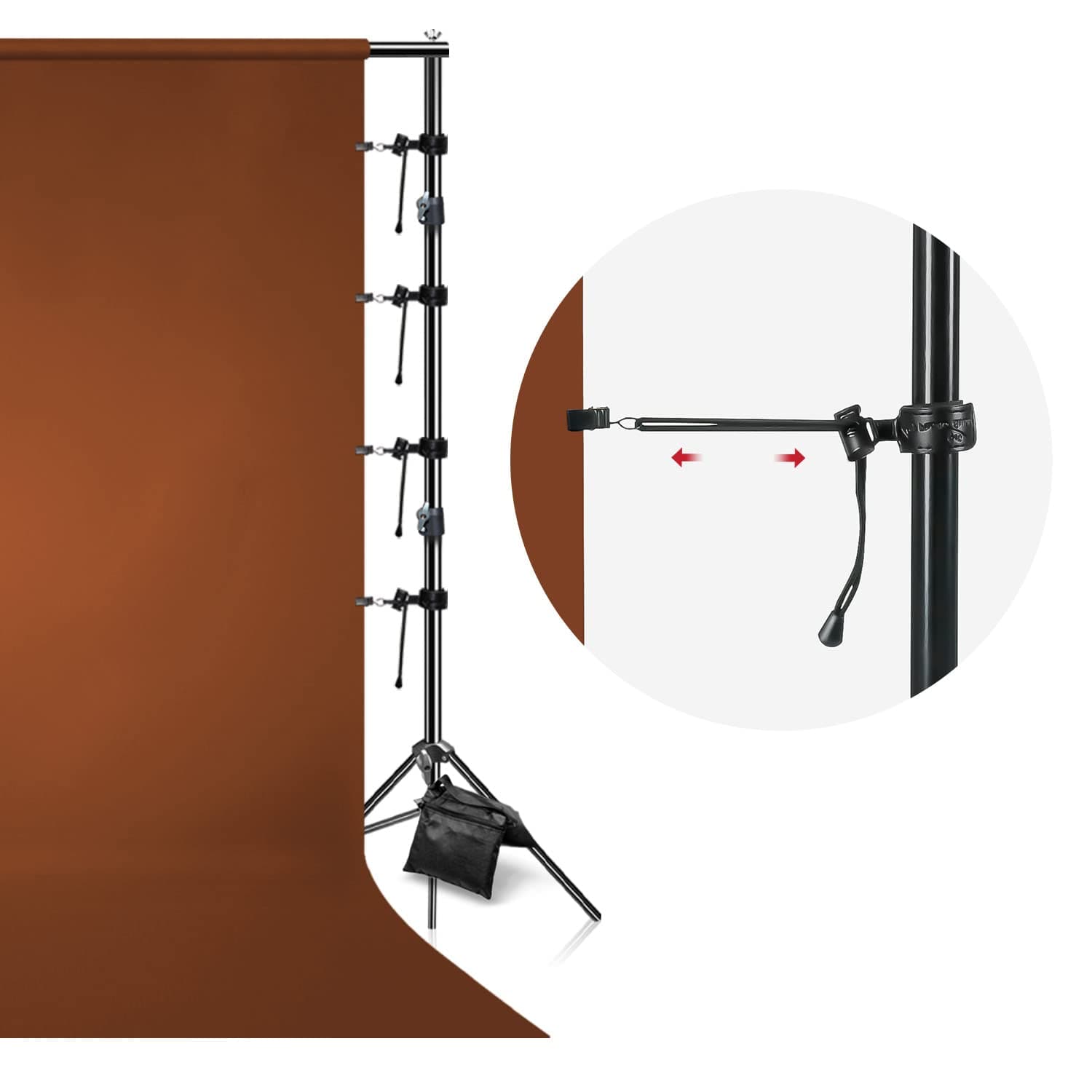 Julius Studio 10 x 12 ft. Brown Backdrop Screen Photo Background, Premium Synthetic Fabric 150 GSM Thicker Material, Pure Brown, Professional Photography Video Studio, Events, Streaming, JSAG831