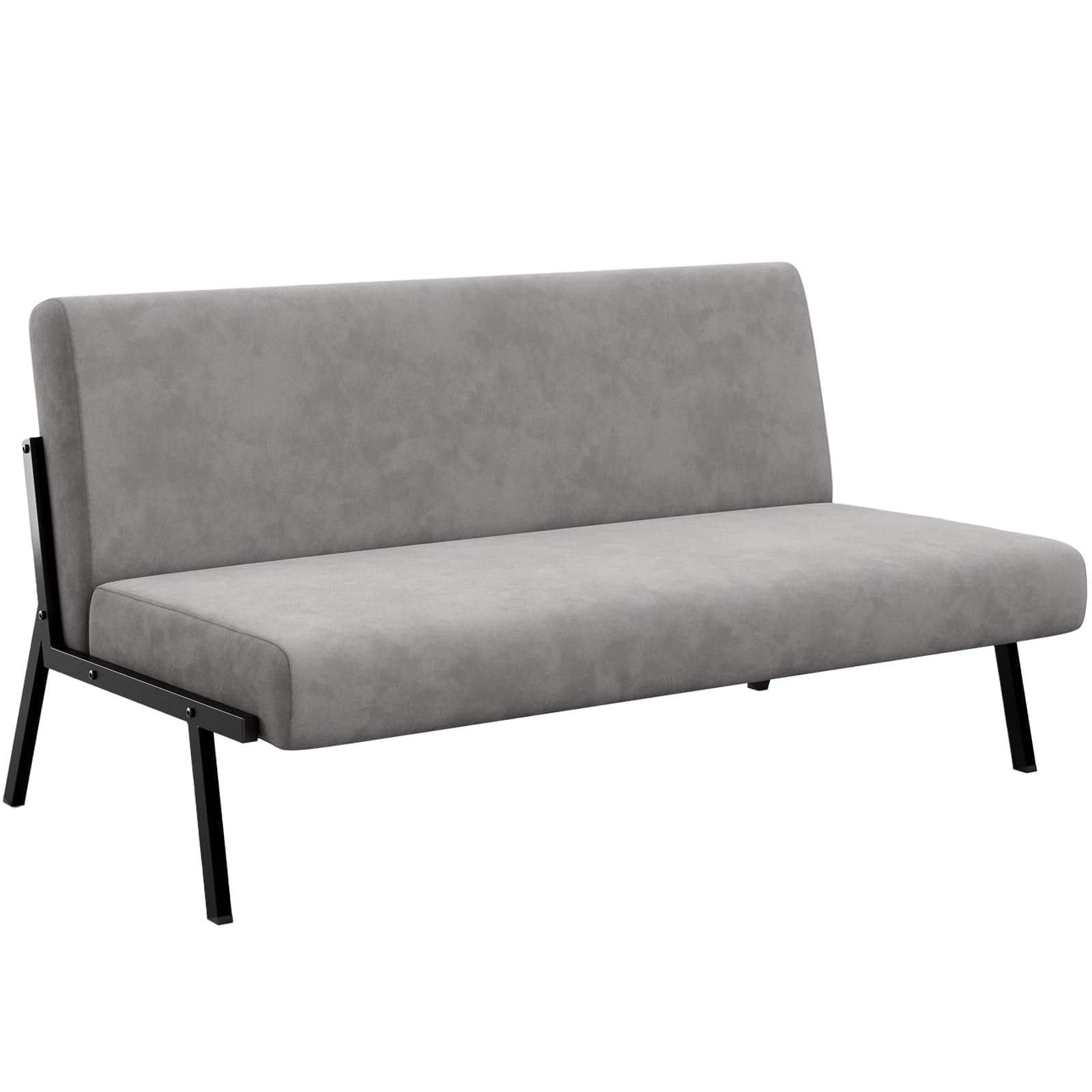 Dripex Sofa 2-Seater, Fabric Sofa Couch Modern with Metal Frame, Lounge Sofa with Backrest, Double Sofa for Living Room, Bedroom, 150 kg Load Capacity (L112 x W75 x H68cm)