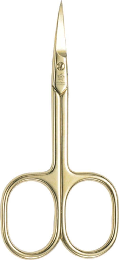 Pfeilring Curved Cuticle Scissors Gold Plated 9cm