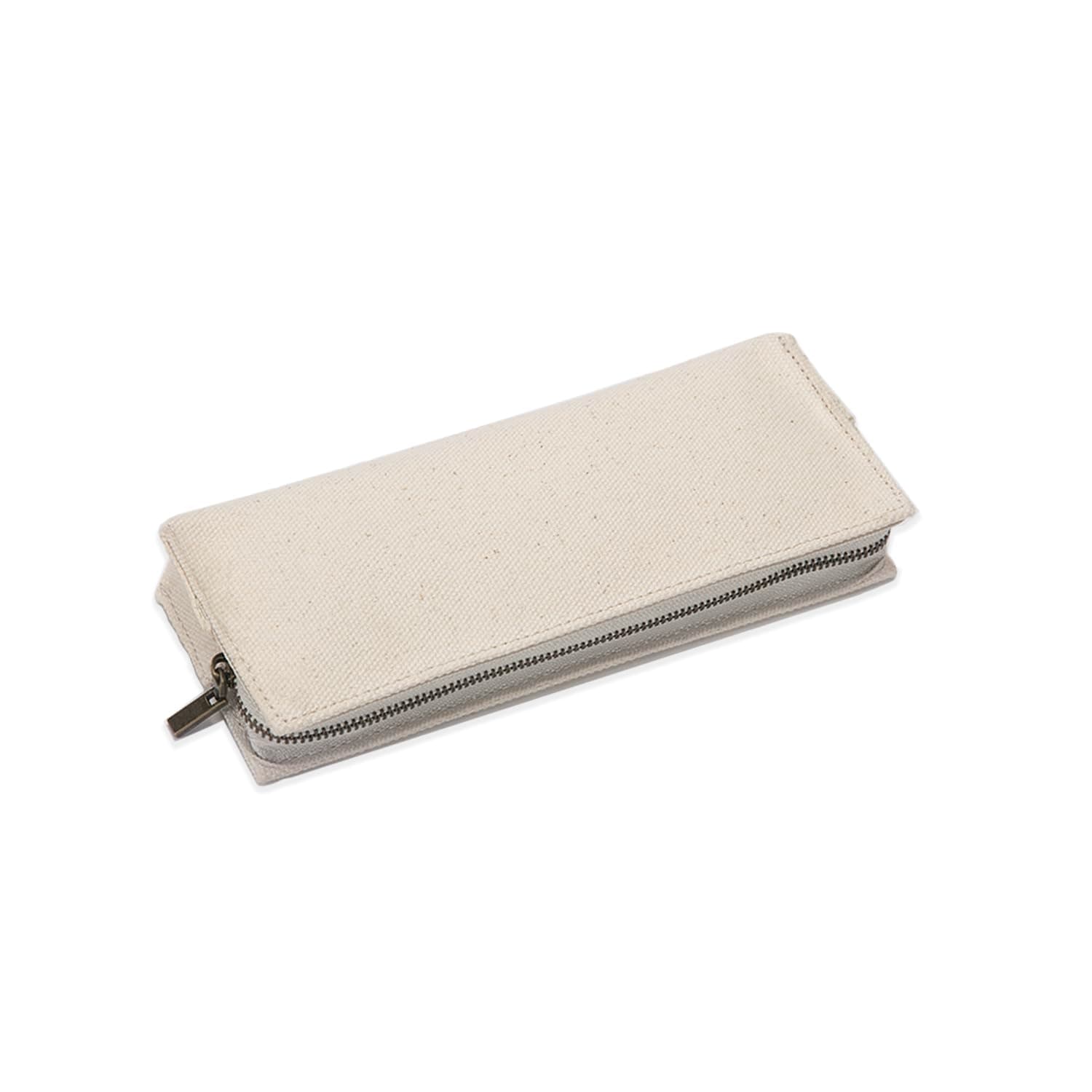 YONBENCanvas Pencil Case, Lightweight and Durable, Ideal Canvas Pencil Pouch (Beige)