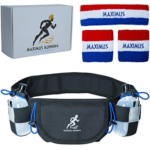 Marathon Hydration Running Belt: Waist Pouch for True Runners. Keys & Phone Pocket: iPhone 7 6s 6 5s Plus. Men & Women Runner Cases w/ Reflector for Key & Important Things