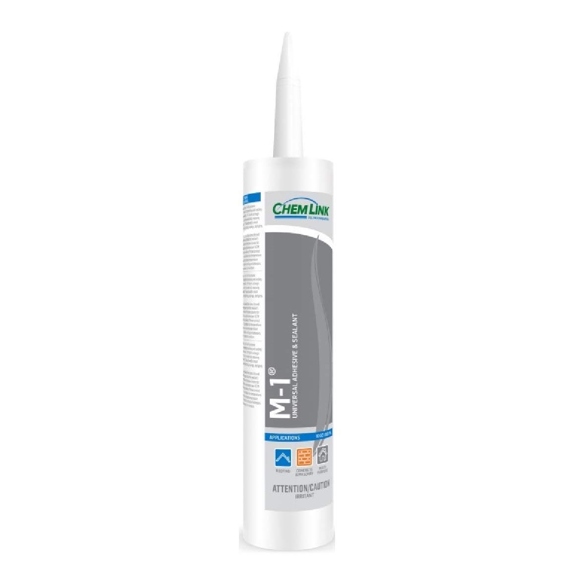Chemlink M-1 (White) Structural Adhesive Sealant 10.1 oz Cartridge (1 Tube)