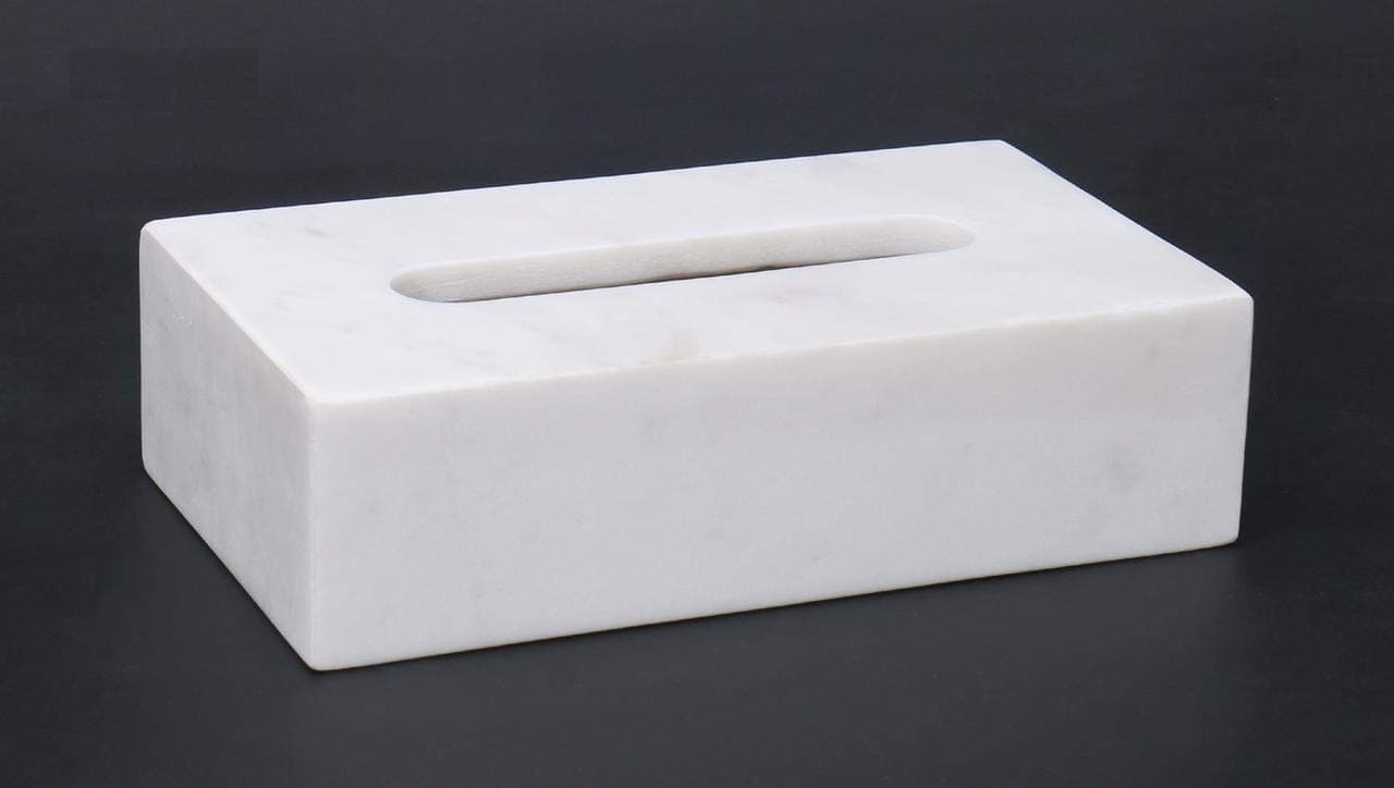 Organic Home exotice White Marble Tissue Box Holders to Keep Tissue Boxes