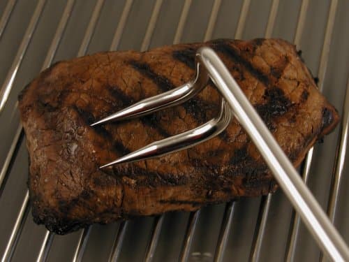Grill Hook, a new twist for turning food.