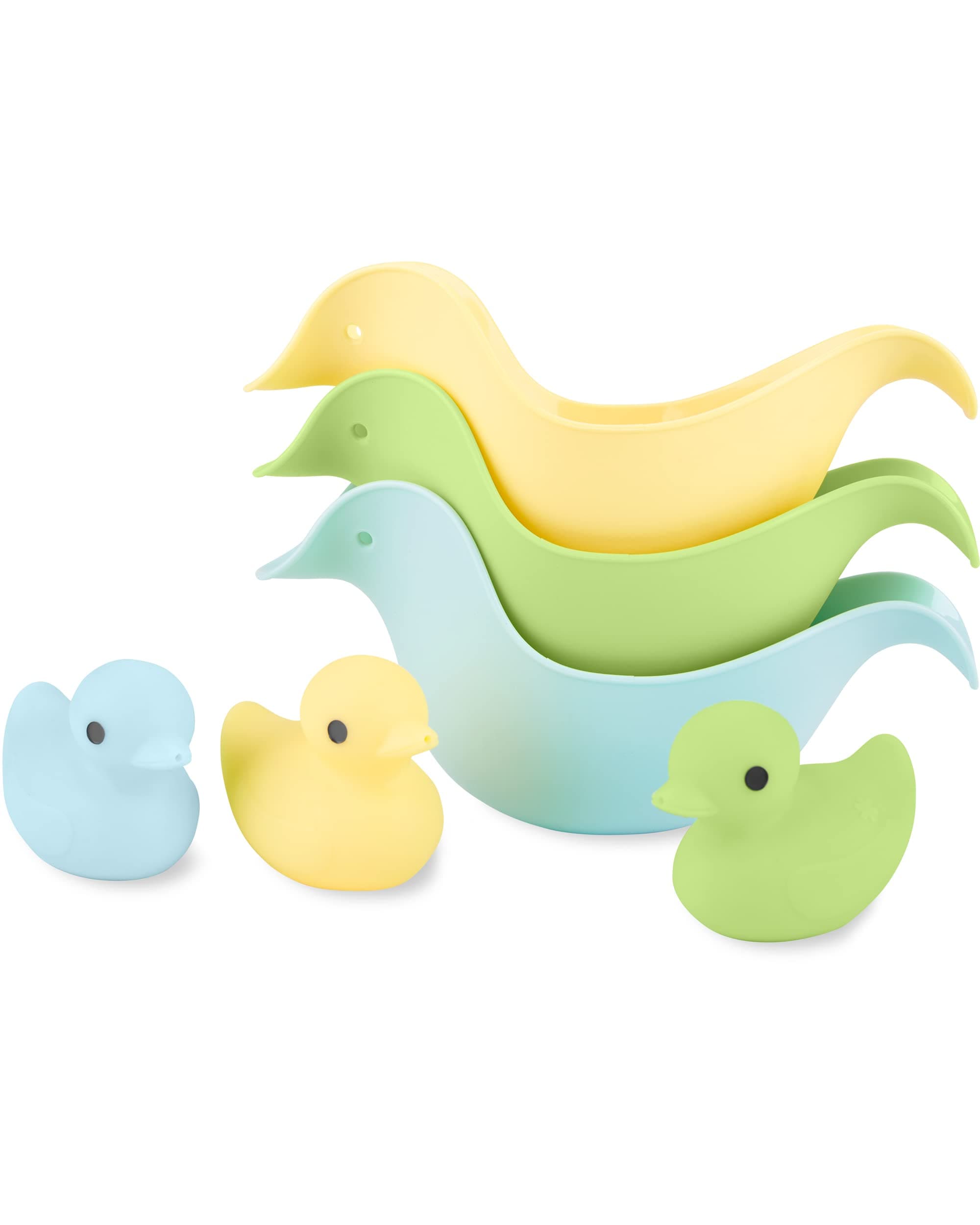 Duck Rinse Cups and Squirties Bath Toy Bundle