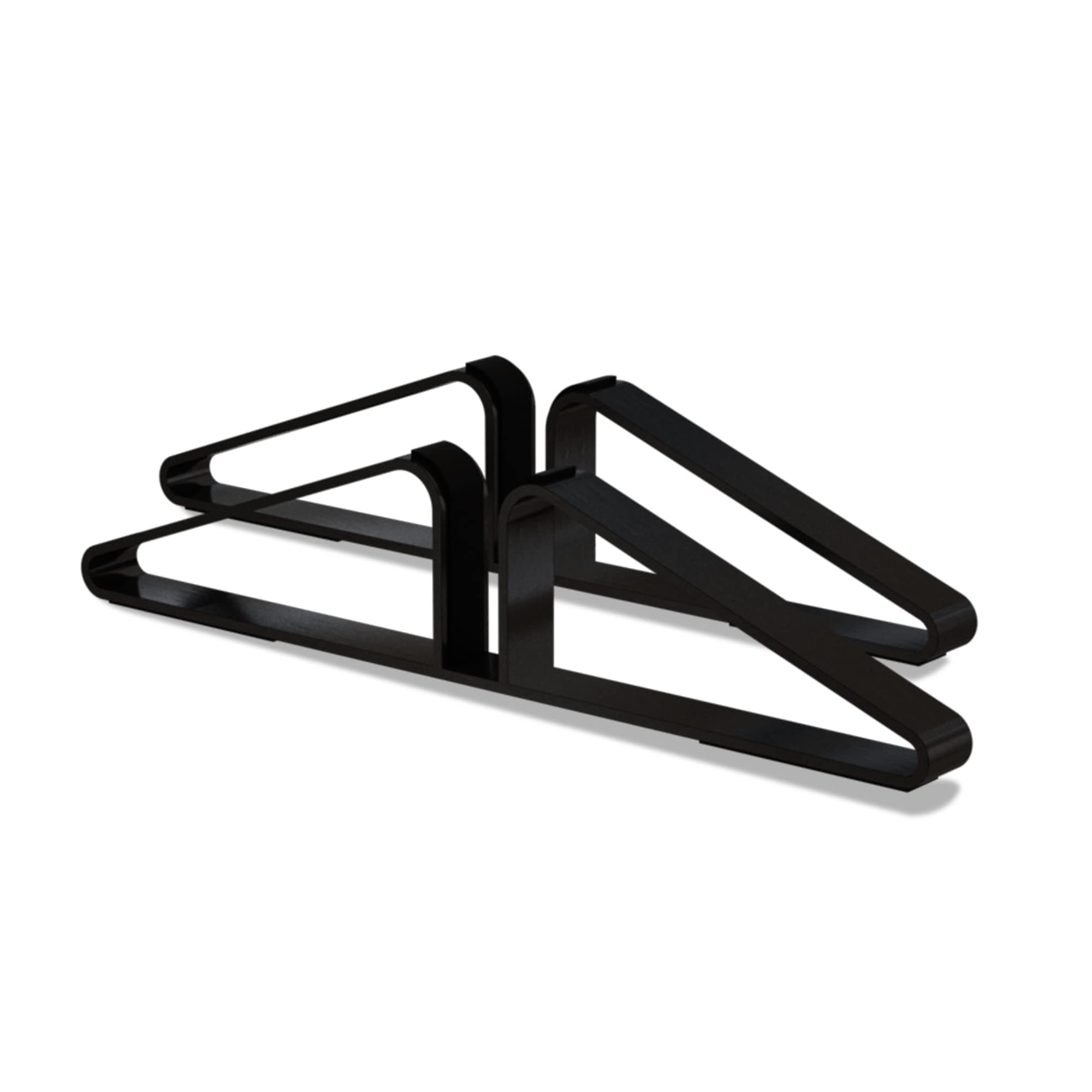 Freestanding Pet Gate Metal Support Feet, Triangle Support Feet Set of 2 for Extra Wide Foldable Pet Gate, Easy to Install, A Pair of Safety Fence Feet for Wooden Dog Gate, Black