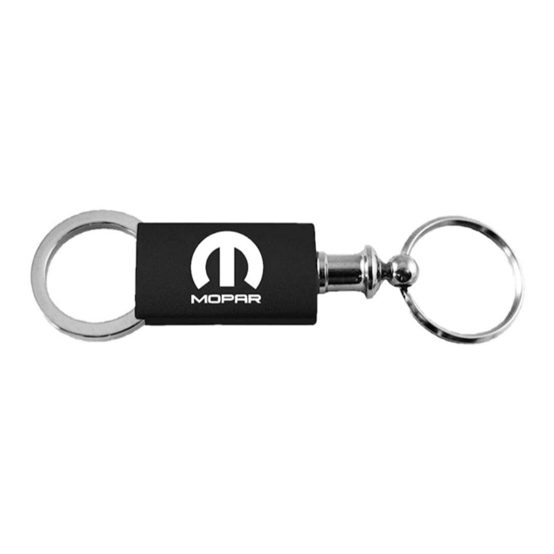 Mopor Black Logo Metal Aluminum Valet Pull Apart Key Chain Ring Fob