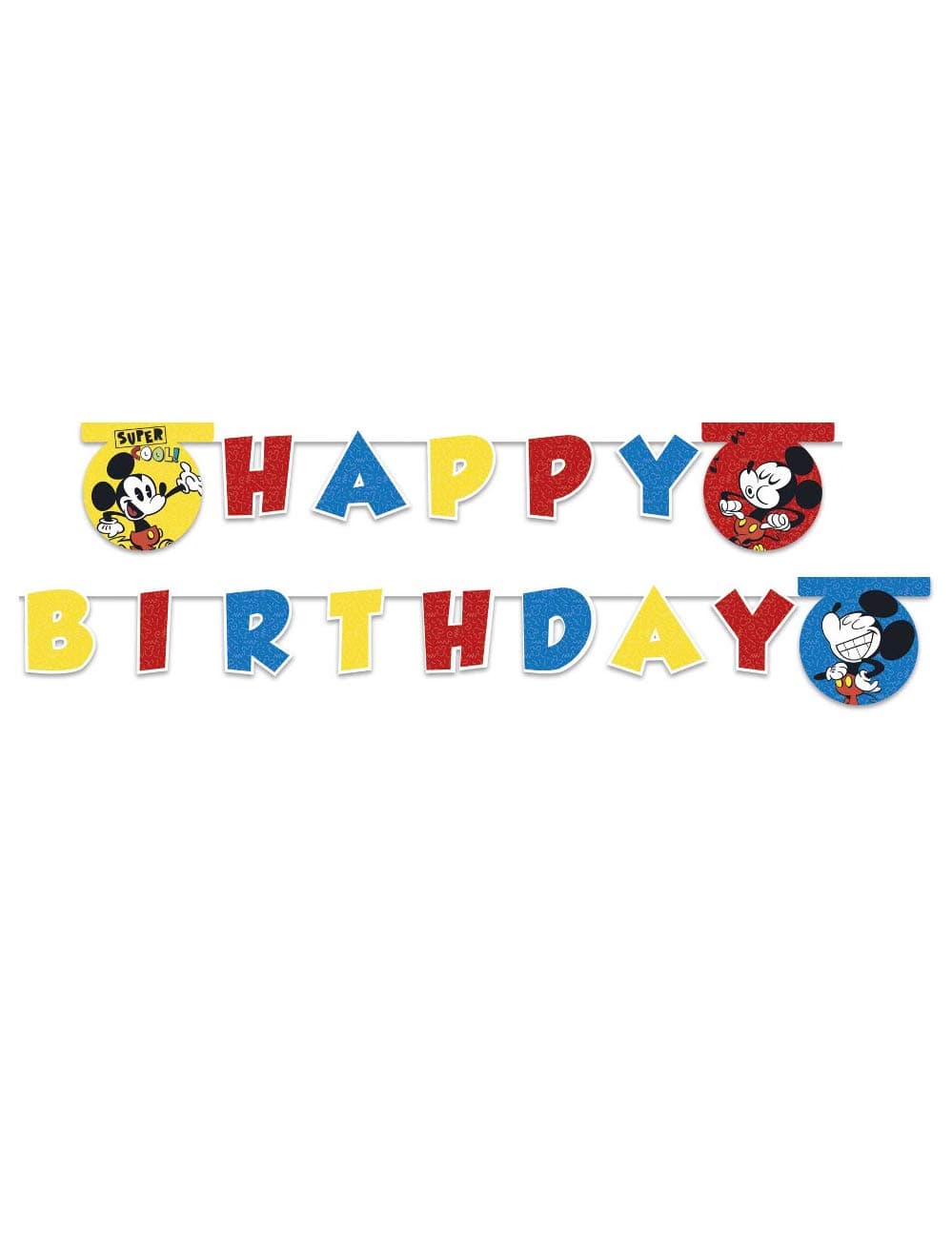 Mickey Mouse Happy Birthday garland
