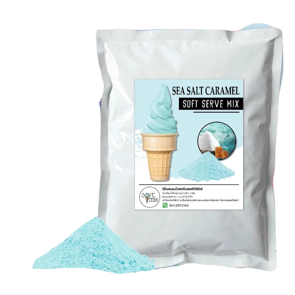 Soft Serve Ice Cream Powder – 1kg Pack, Makes 3.5kg of Ice Cream – Smooth, Creamy & Easy to Make (Sea Salt Caramel)