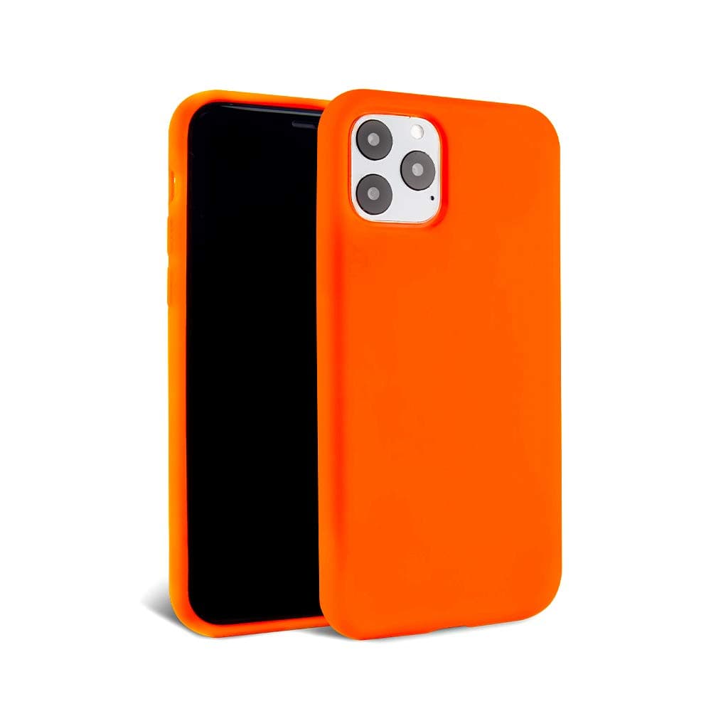 FELONY CASE – iPhone 12 Pro Max Case – Neon Orange Silicone Phone Cover | Wireless Charging Compatible, 360° Shockproof Protective Case for Apple iPhone 12 Pro Max