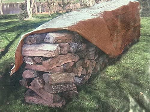 Woodpile Poly Tarp 4x18 - Brown - Lightweight