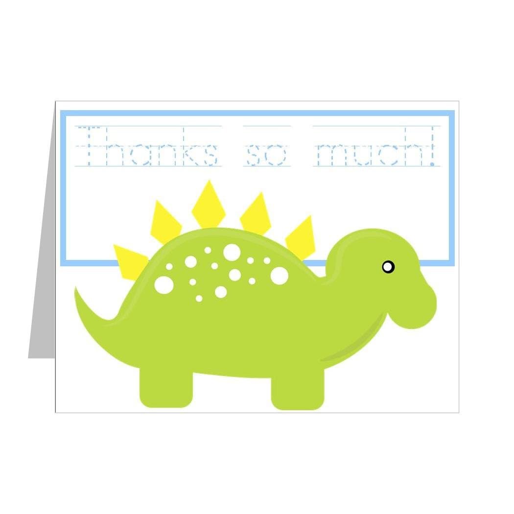 Traceable Thank You Notes for Kids: Dinosaur Delight (24 Top-Folding, Fill-in-the-Blank Notes per Pack)