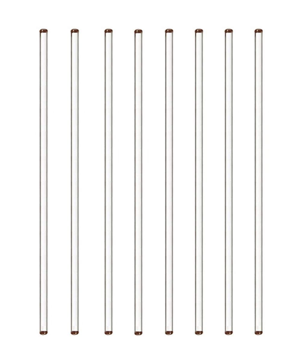 Glass Stick 12" Length Stir Rod with Both Ends Round 8pcs/pk