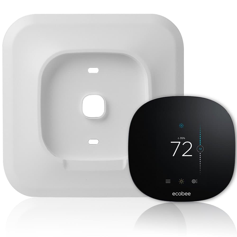 Wall Plate Bracket Cover for Ecobee3 lite Smart Wi-Fi Thermostat (White), Bigger and Thicker