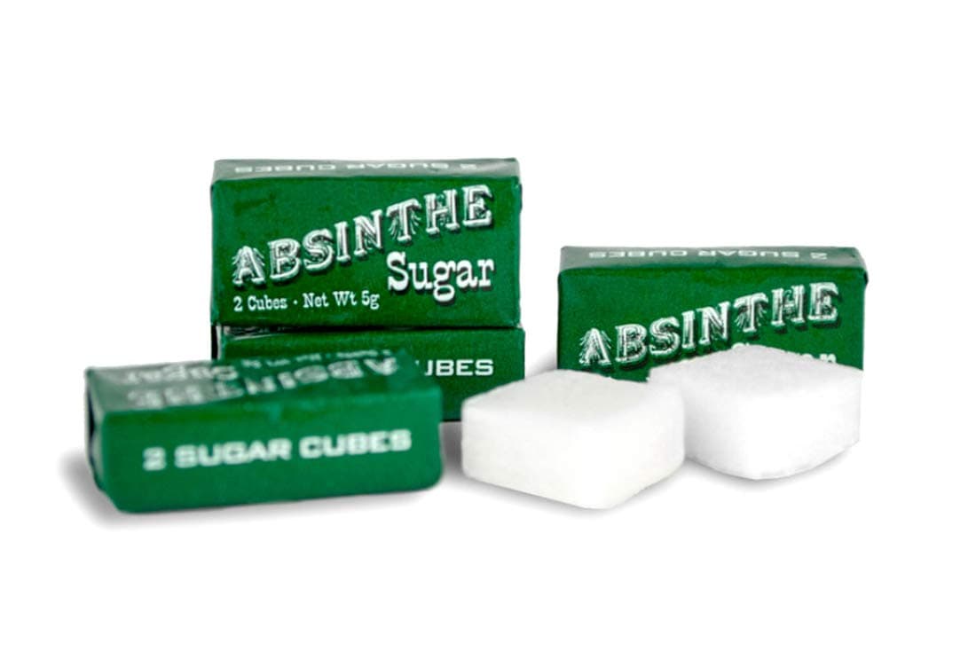 "Absinthe" Sucre Wrapped Sugar Cubes, 50 Packets (100 cubes) by Bonnecaze Absinthe & Home