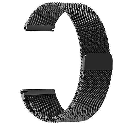 GetTechGoMagnetic Milanese 22mm Strap Compatible with Galaxy Watch 3 45mm/Galaxy 46mm/Gear S3 Frontier,Classic/Amazfit Pace/Huawei GT2 46mm/Honor Magic Watch 2(46mm)& Watches with 22mm Lugs-Black