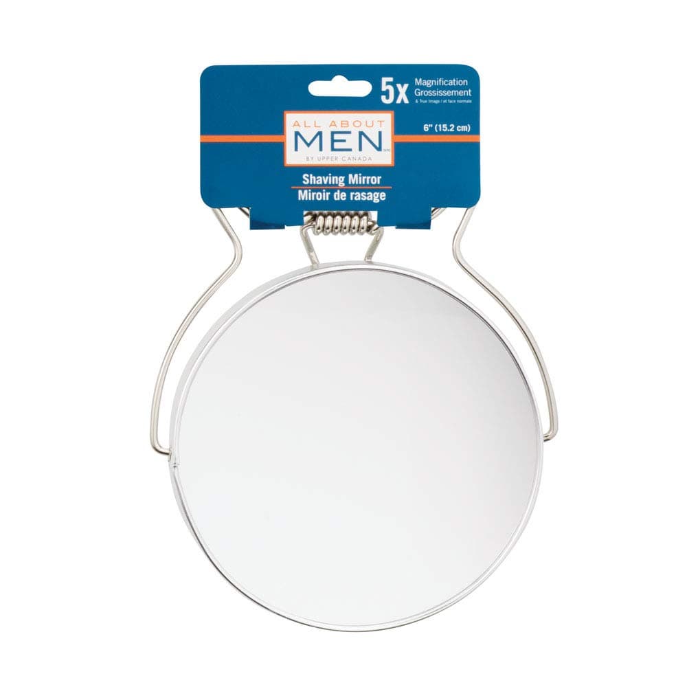 All About Men Chrome Shaving Mirror, 5x Magnification