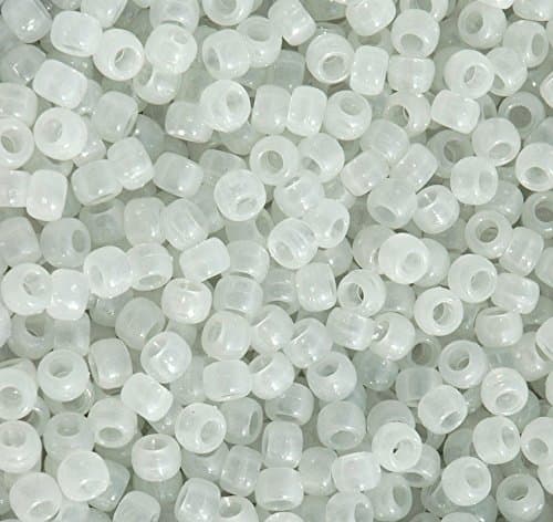 Glow in The Dark Beads, Easy-to-Use Pony Beads for Glow in The Dark Bracelets, Art, Craft Decorations & More, 9 x 6 mm, Crafted in The USA, Nite Glow, 500 pcs (Pack of 1)