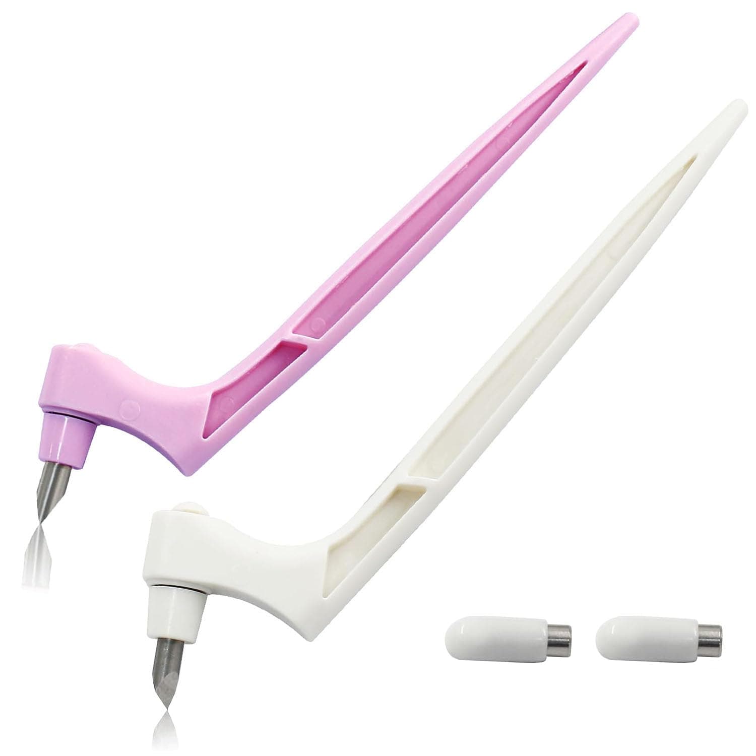 2 Pcs Craft Cutting Tools, 360-degree Rotating Blade Craft Knife Stainless Steel Knives Precision Knife Cutter Art Cutting Tool for DIY Craft, Hobby, Scrapbooking, Stencil