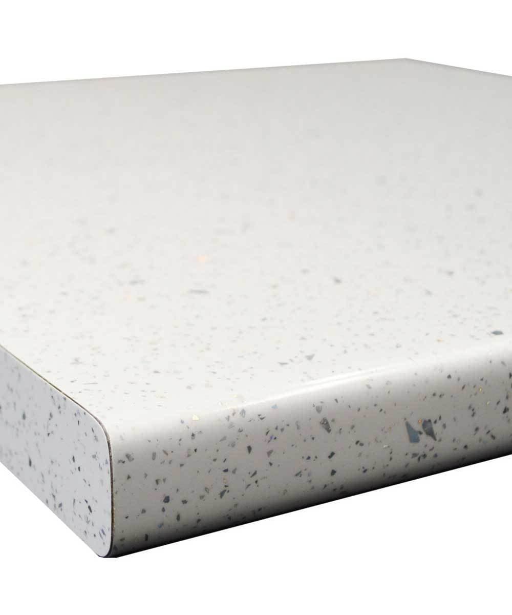 Savoy Timber White Sparkle Gloss 40mm Laminate Kitchen Worktop (3m White Sparkle Gloss 40mm Laminate Worktop)