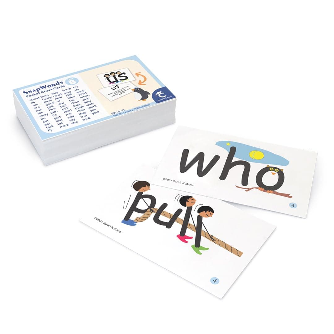 SnapWordsTM List B Sight Word Pocket Chart Cards