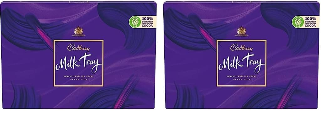 Cadbury Milk Tray Chocolate Box, Assorted Milk Chocolates Gift Set, 530 g (Pack of 2)