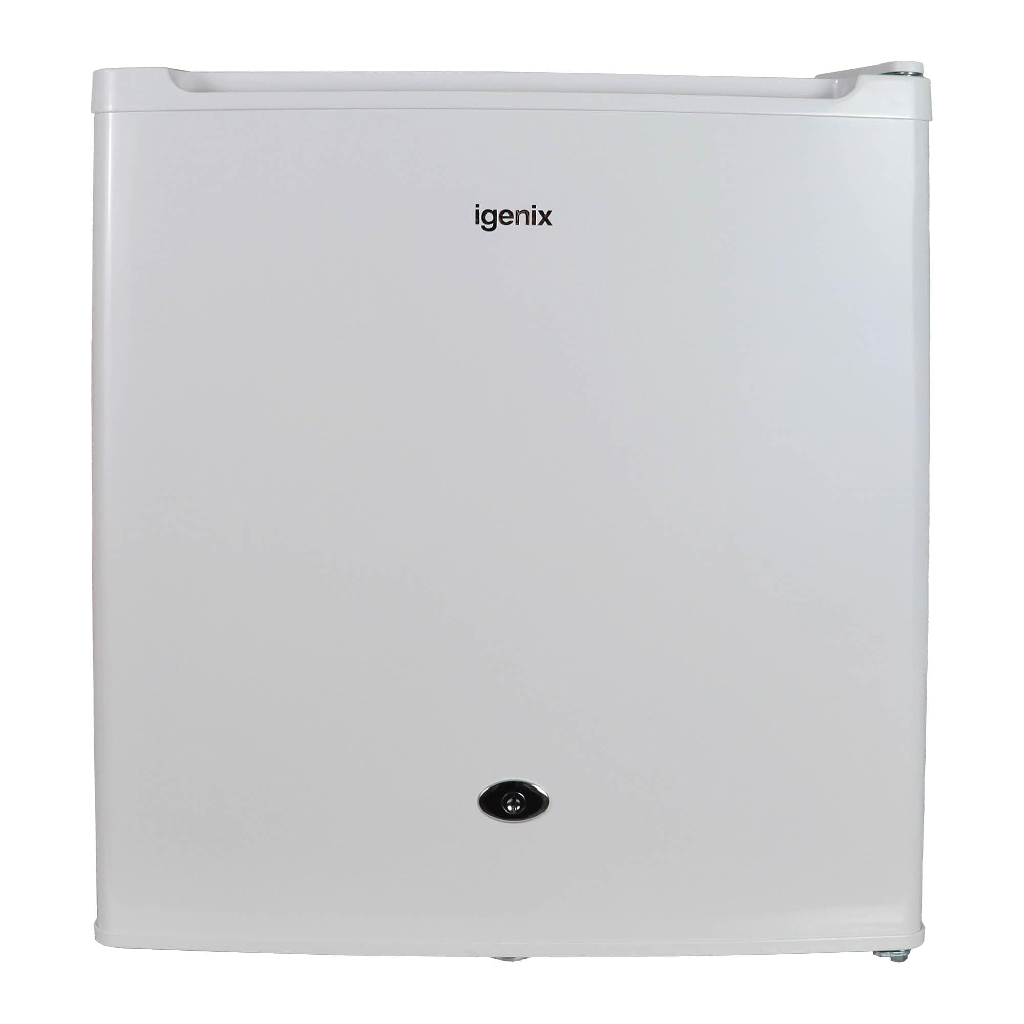 IG3711 Table Top Fridge with 41 Litre Capacity, 4 Litre Ice Box 1 Shelf, Reversible and Lockable Door, White