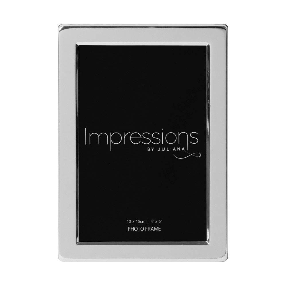 Silver Plated Flat Edge Picture Photo Frame - 4" x 6"