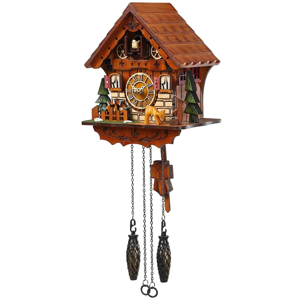 Kintrot Cuckoo Clock Handcrafted Traditional Black Forest Wood Clock Wall Decor