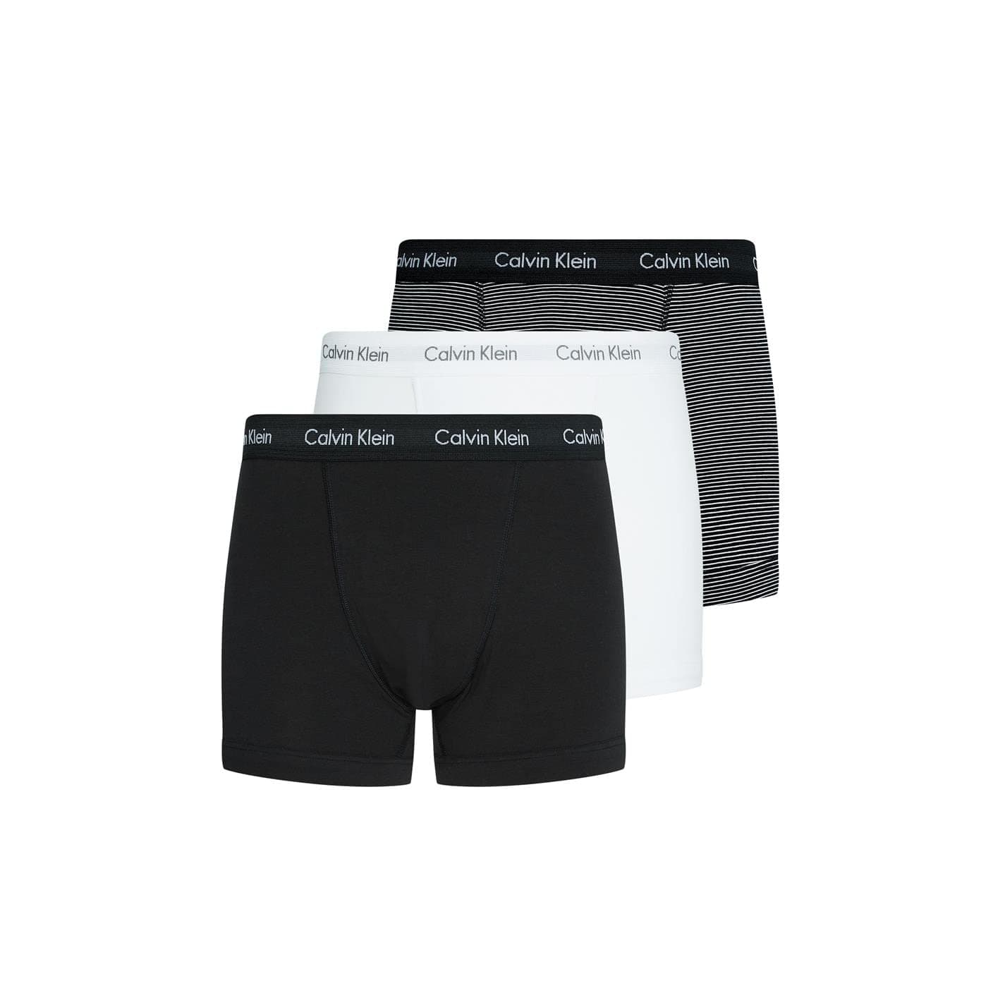 Men’s 3 Pack Trunks with Logo Waistband