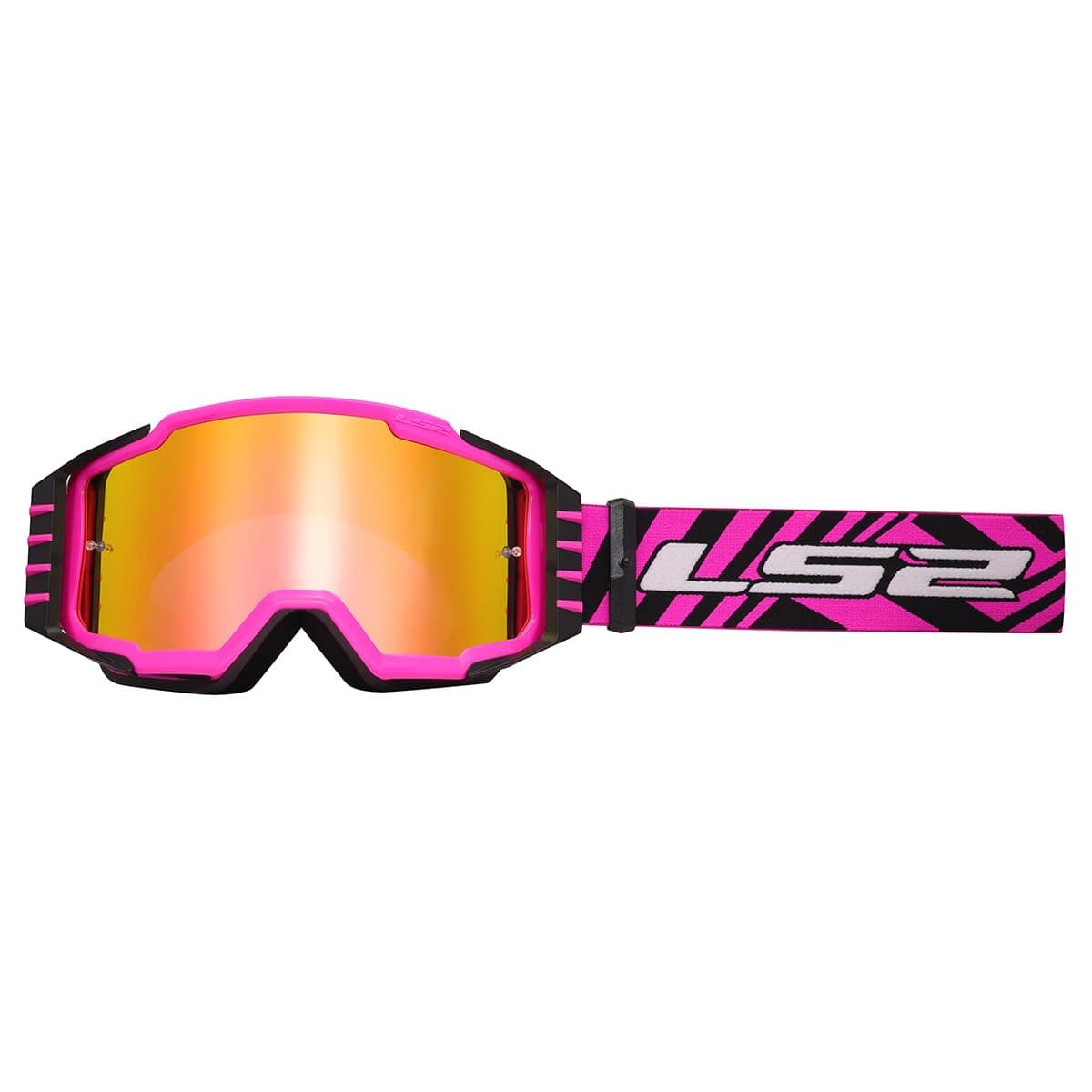 LS2 Helmets Charger Pro Motorcycle OTG Goggle (Pink with Pink Iridium Lens)