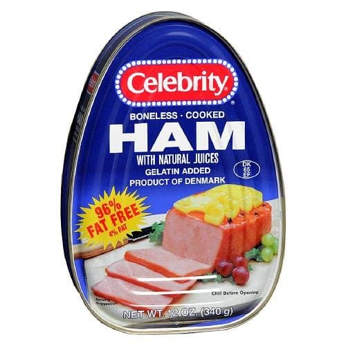 Celebrity Gelatin Added Boneless Ham 12 oz (6 Pack)