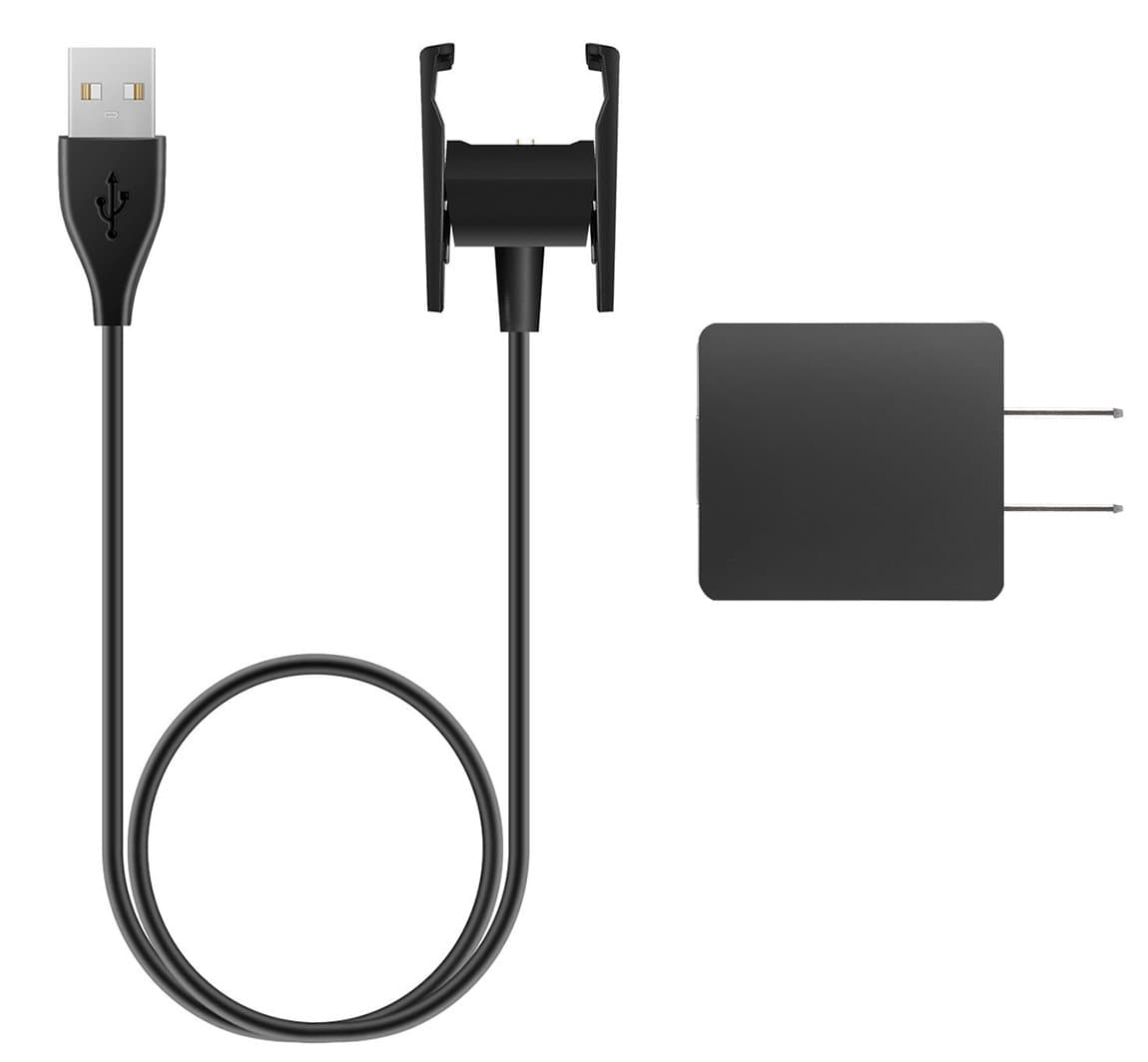 Fitbit Charge 2 Chargers with Plug by Doestyle, Charging Cable for Fitbit Charge 2 3.3ft/1m Longer Replacement USB Charger Cord for Fitbit Charge2 Smart Watch Tracker (1pcs Cable+Plug)